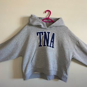 TNA cropped hoodie grey large